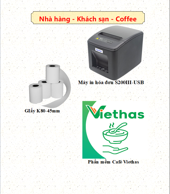 Combo Phần Mềm Và Thiết Bị Bán Hàng Viethas | Quản Lý Nhà Hàng, Khách Sạn, Quán Café — ảnh 1