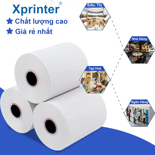 Giấy In Nhiệt Xprinter | Giấy In Bill Xprinter K80x65 ( Thùng 50 Cuộn ) — ảnh 1