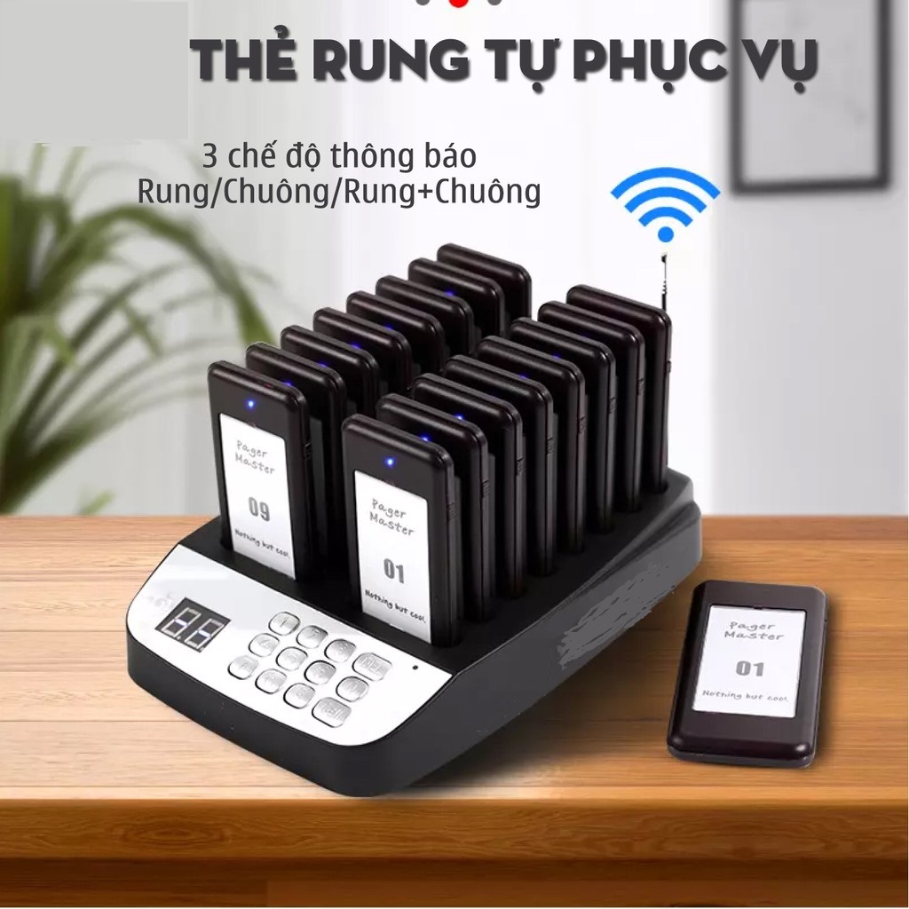 Bộ Thẻ Rung Tự Phục Vụ F16 (Bộ 16 Thẻ ) — ảnh 1